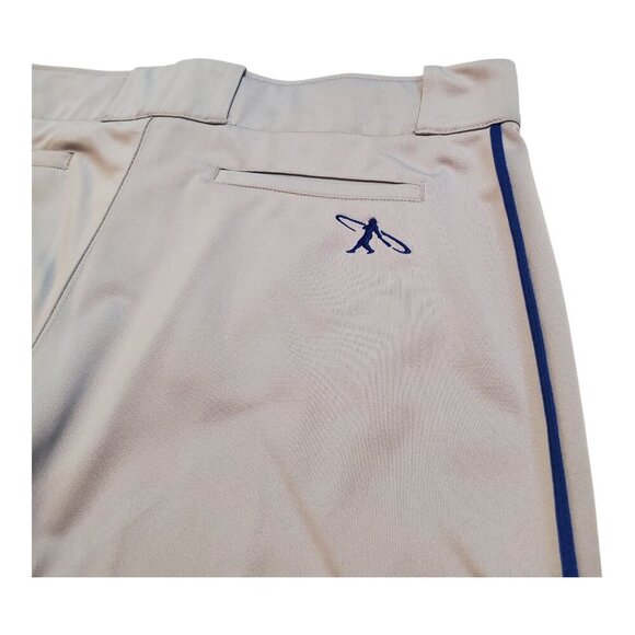 NIKE Dri-Fit SZ L Men's Swingman Sports Baseball Pants Gray/Blue Piping stripe - Picture 4 of 13